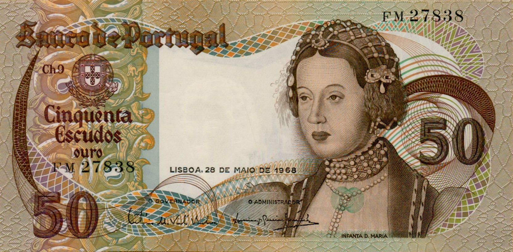 Portugal 50 1968 UNC P-174/a4